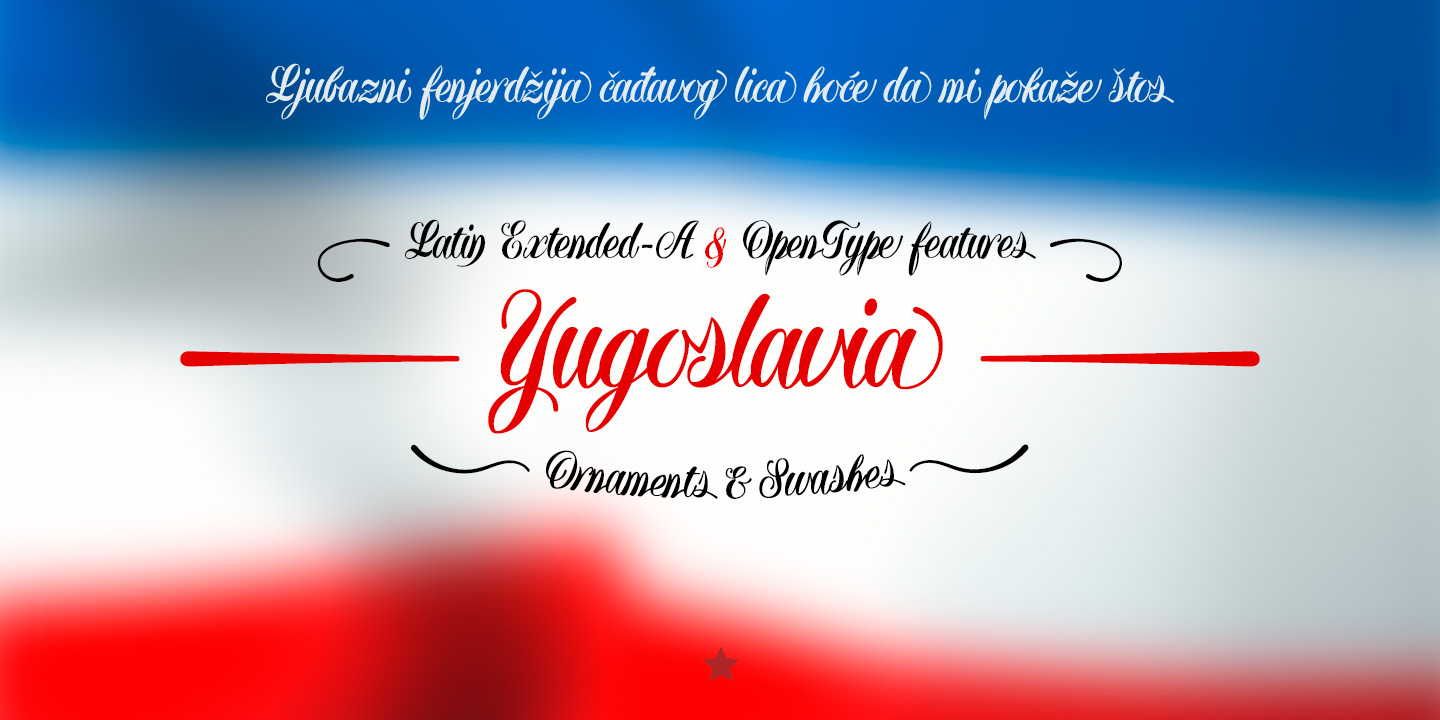 Przykładowa czcionka Yugoslavia #5